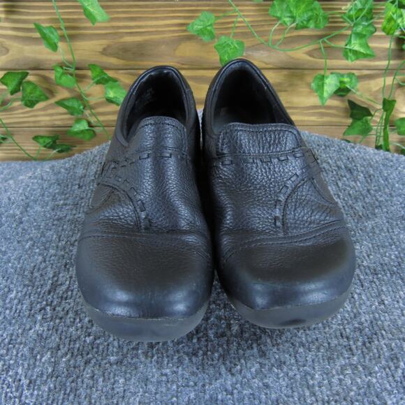 Clarks Women's In-Motion Clog Black Leather Sz 8.5 Medium Used 2025 - Picture 2 of 6